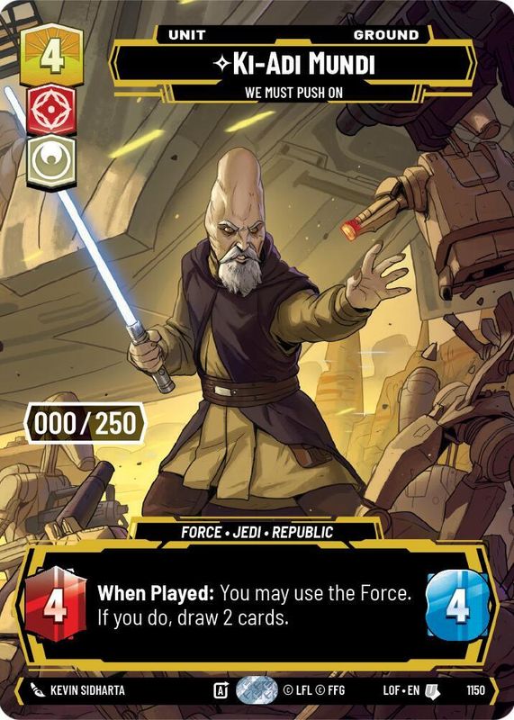 Ki-Adi-Mundi - We Must Push On 2025 Legends of the Force #1150 Prestige Serialized /250 RAW
