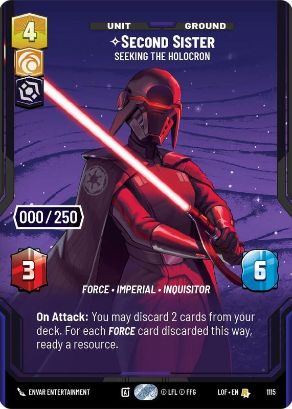 2025 Legends of the Force #1115 Prestige Serialized /250