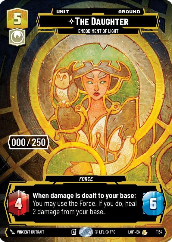 The Daughter - Embodiment of Light 2025 Legends of the Force #1154 Prestige Serialized /250 RAW