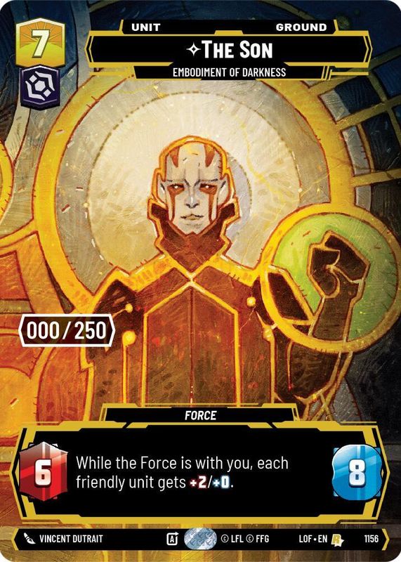 The Son - Embodiment of Darkness 2025 Legends of the Force #1156 Prestige Serialized /250 RAW