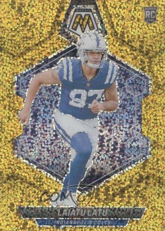 Laiatu Latu 2024 Mosaic #315 Gold Sparkle /24 Rookie RAW
