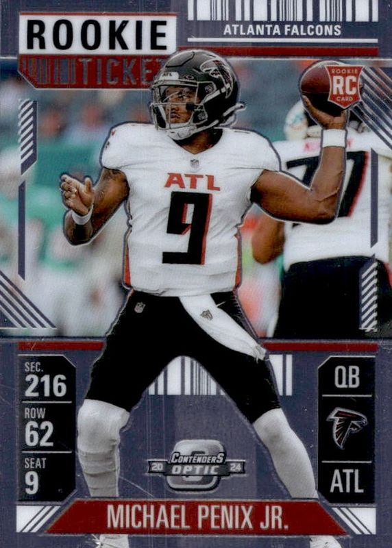 Michael Penix Jr. 2024 Contenders Optic #89 Base Rookie RAW