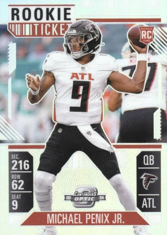 Michael Penix Jr. 2024 Contenders Optic #89 Silver Rookie RAW