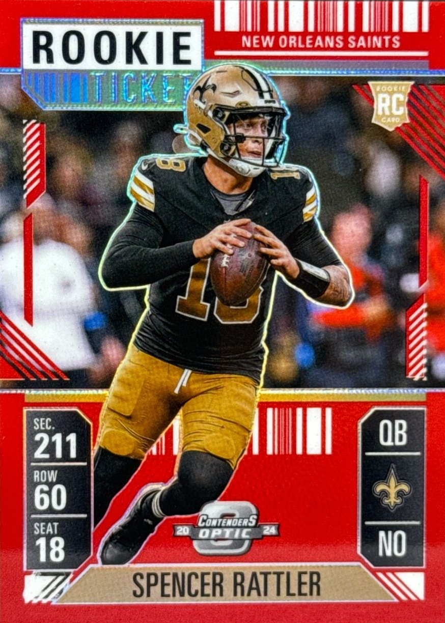 Spencer Rattler 2024 Contenders Optic #95 Red /199 Price Guide - Sports ...