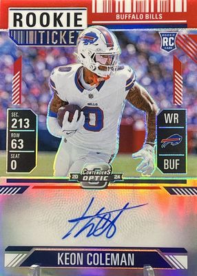 2024 Contenders Optic #117 Rookie Ticket Auto - Red /175