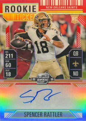 2024 Contenders Optic #116 Rookie Ticket Auto - Red /175