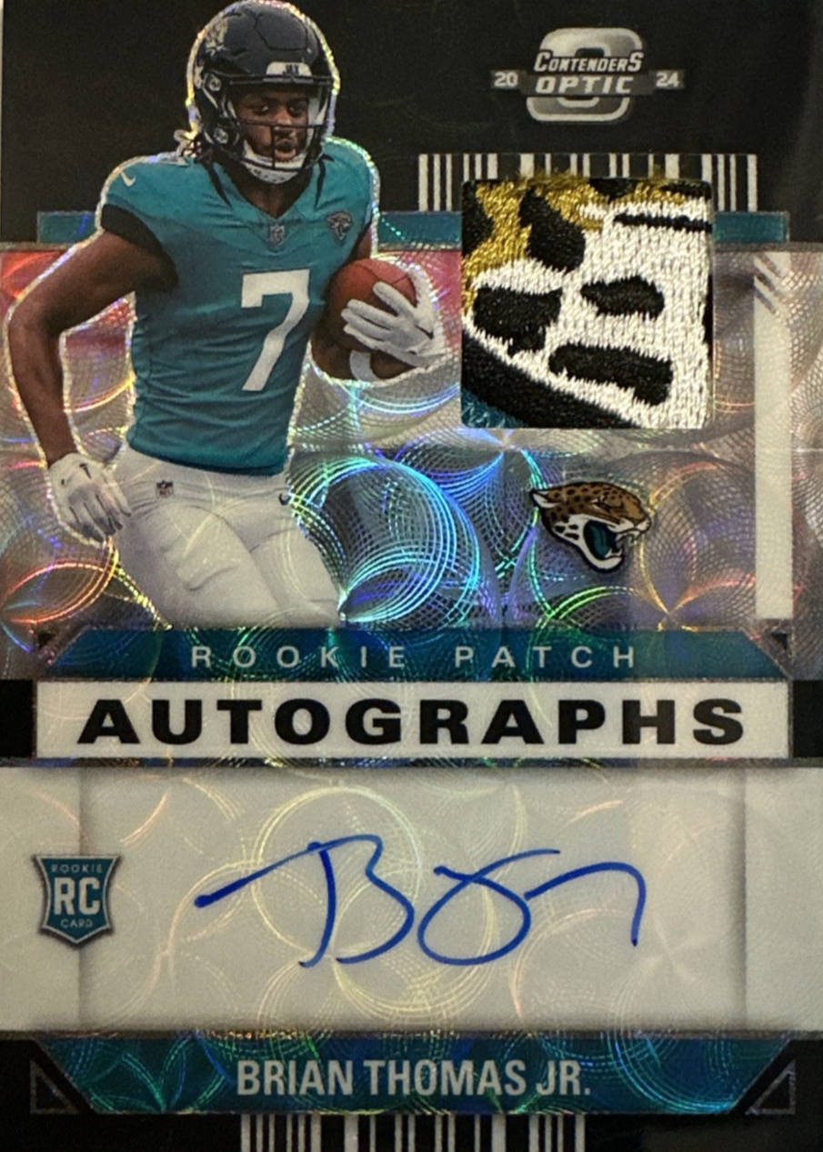 Brian Thomas Jr. 2024 Contenders Optic #RPA-BTJ Rookie Patch Auto ...