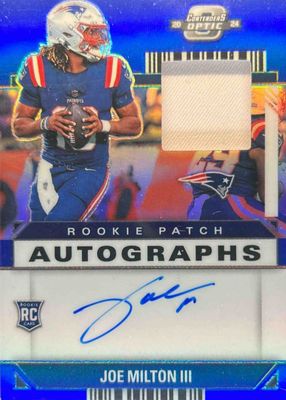 2024 Contenders Optic #RPA-JMN Rookie Patch Auto - Blue /50