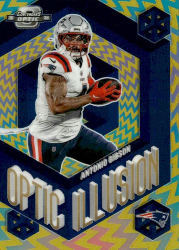 Antonio Gibson 2024 Contenders Optic #OI-AGN Optic Illusion - Gold /10 RAW