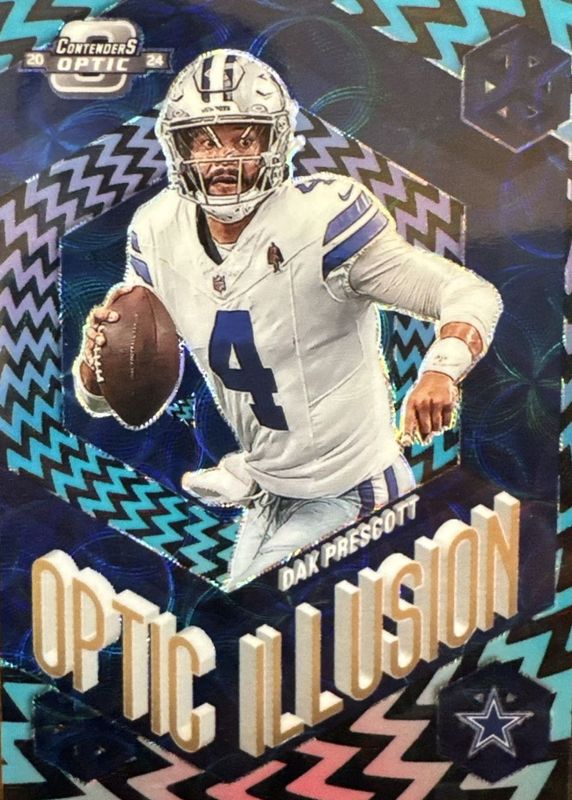 Dak Prescott 2024 Contenders Optic #OI-DPT Optic Illusion - Black Scope /25 RAW