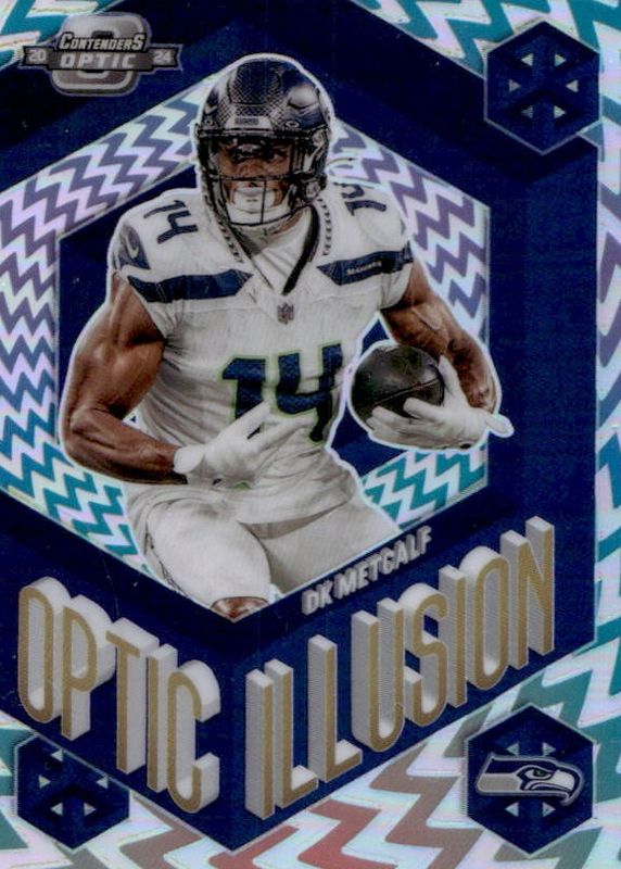 DK Metcalf 2024 Contenders Optic #OI-DKM Optic Illusion /(SSP) RAW