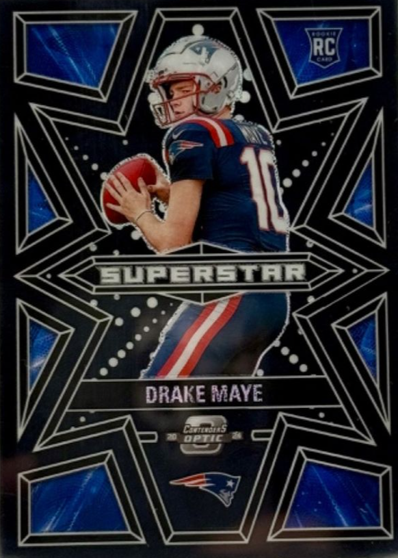 Drake Maye 2024 Contenders Optic #S-DME Superstars - Black Scope /25 ...