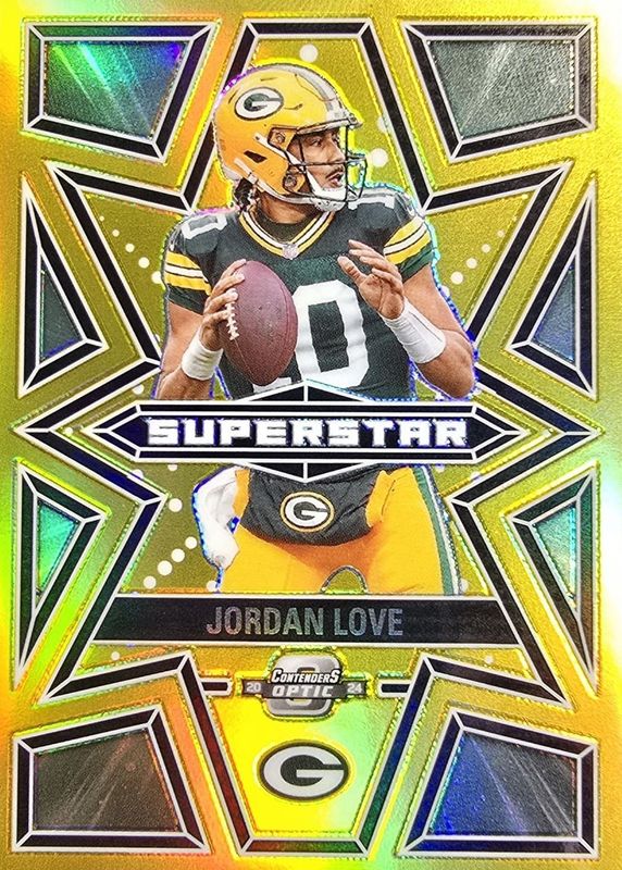 Jordan Love 2024 Contenders Optic #S-JLE Superstars - Gold /10 RAW
