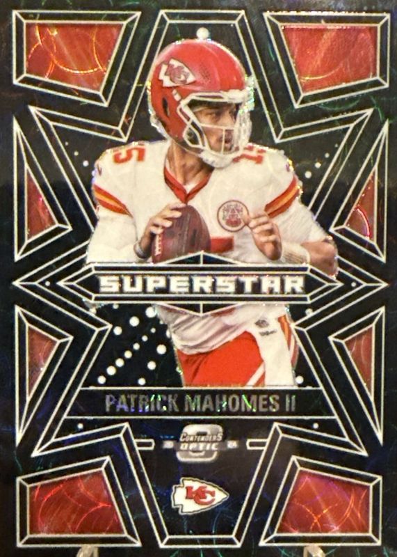 Patrick Mahomes II 2024 Contenders Optic #S-PMS Superstars - Black Scope /25 RAW