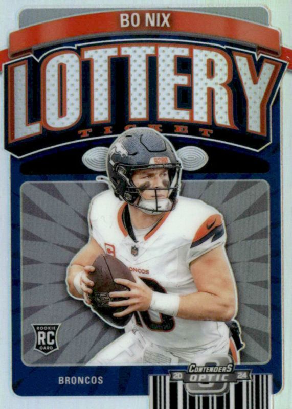 Bo Nix 2024 Contenders Optic #LT-BNX Lottery Ticket /(SSP) Rookie RAW