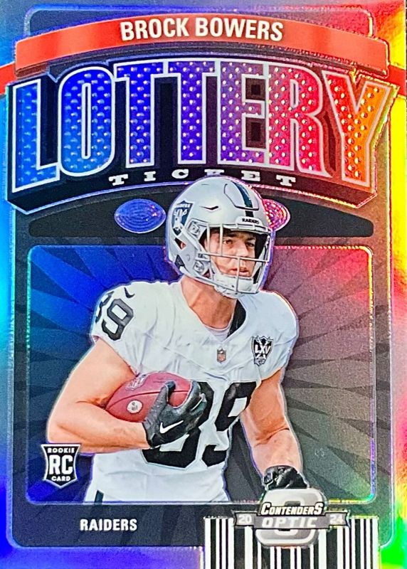Brock Bowers 2024 Contenders Optic #LT-BBS Lottery Ticket /(SSP) Rookie RAW