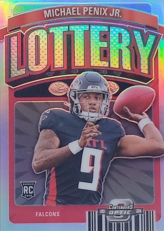 Michael Penix Jr. 2024 Contenders Optic #LT-MPJ Lottery Ticket /(SSP) Rookie RAW