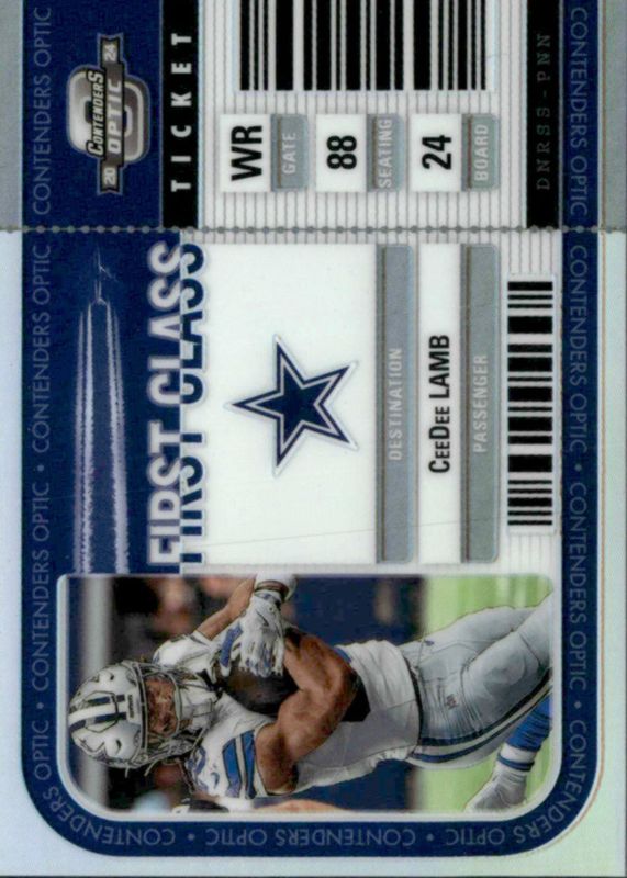 CeeDee Lamb 2024 Contenders Optic #FCT-CLB First Class Ticket /(SSP) RAW