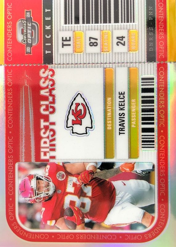Travis Kelce 2024 Contenders Optic #FCT-TKE First Class Ticket /(SSP) RAW