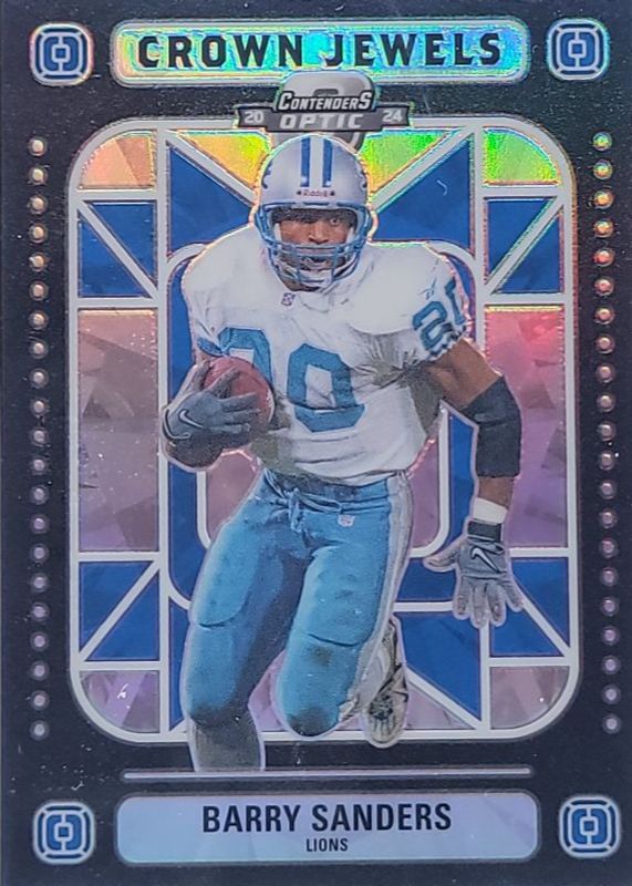 Barry Sanders 2024 Contenders Optic #CJ-BSS Crown Jewels /(SSP) RAW