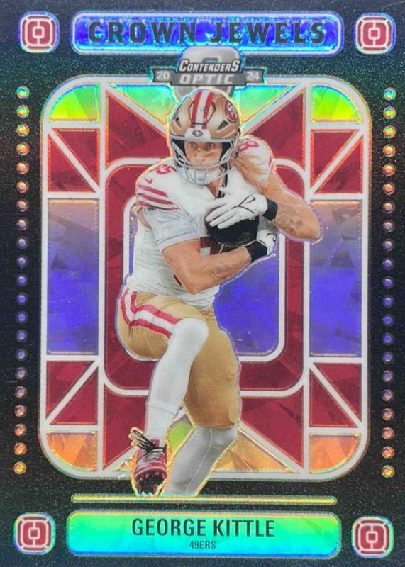 George Kittle 2024 Contenders Optic #CJ-GKE Crown Jewels /(SSP) RAW