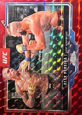 2025 Topps Chrome UFC #2 Red Geometric Refractor /5