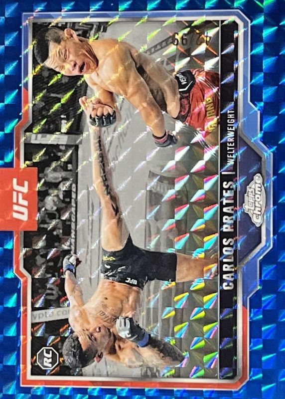 2025 Topps Chrome UFC #40 Blue Geometric Refractor /99