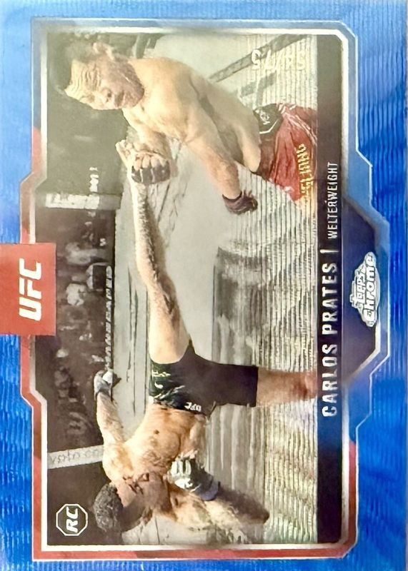 2025 Topps Chrome UFC #40 Blue Wave Refractor /75