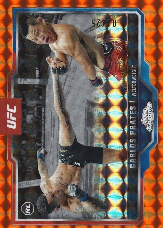 2025 Topps Chrome UFC #40 Orange Geometric Refractor /25