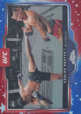 2025 Topps Chrome UFC #40 Red & Blue Refractor