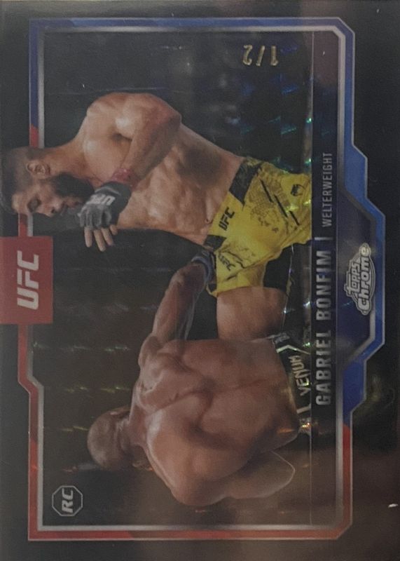 2025 Topps Chrome UFC #26 Black Geometric Refractor /2