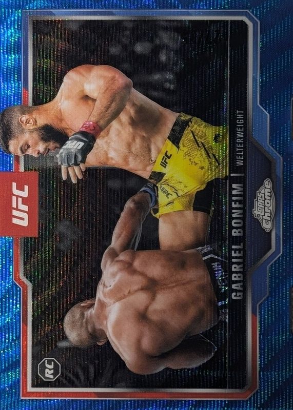 2025 Topps Chrome UFC #26 Blue Wave Refractor /75