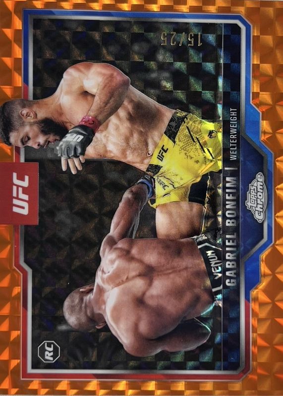 2025 Topps Chrome UFC #26 Orange Geometric Refractor /25
