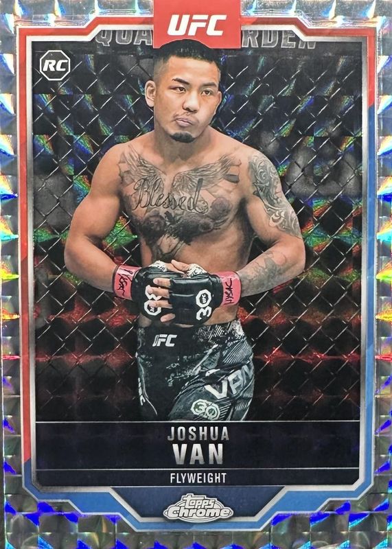 Joshua Van 2025 Topps Chrome UFC #136 Geometric Refractor Rookie RAW
