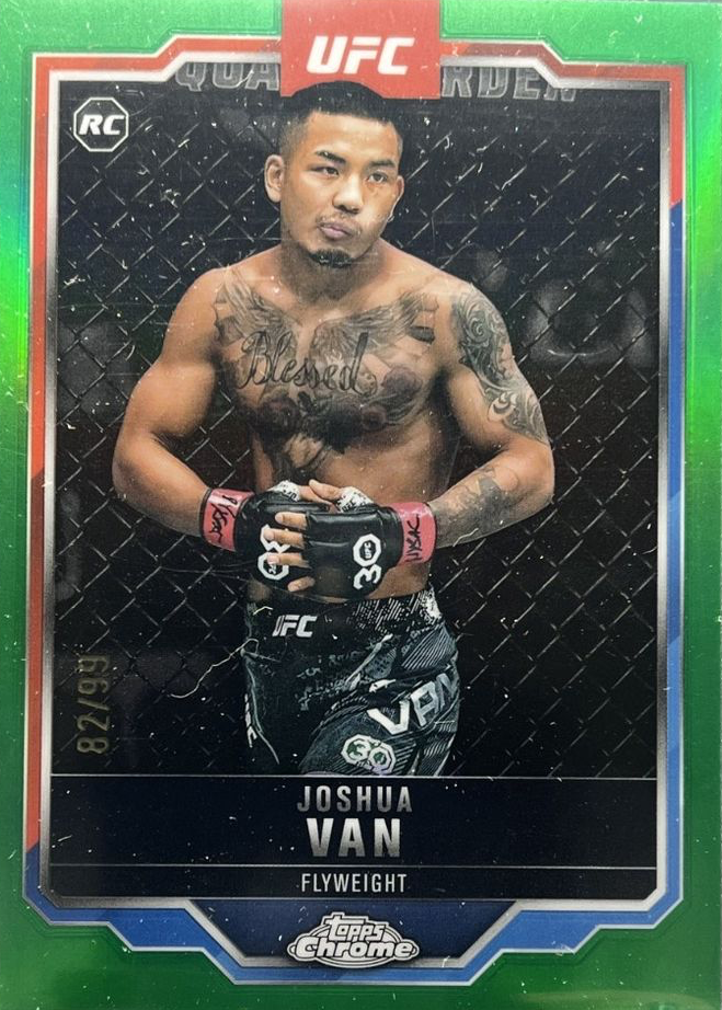 Joshua Van 2025 Topps Chrome UFC #136 Green Refractor /99 Price