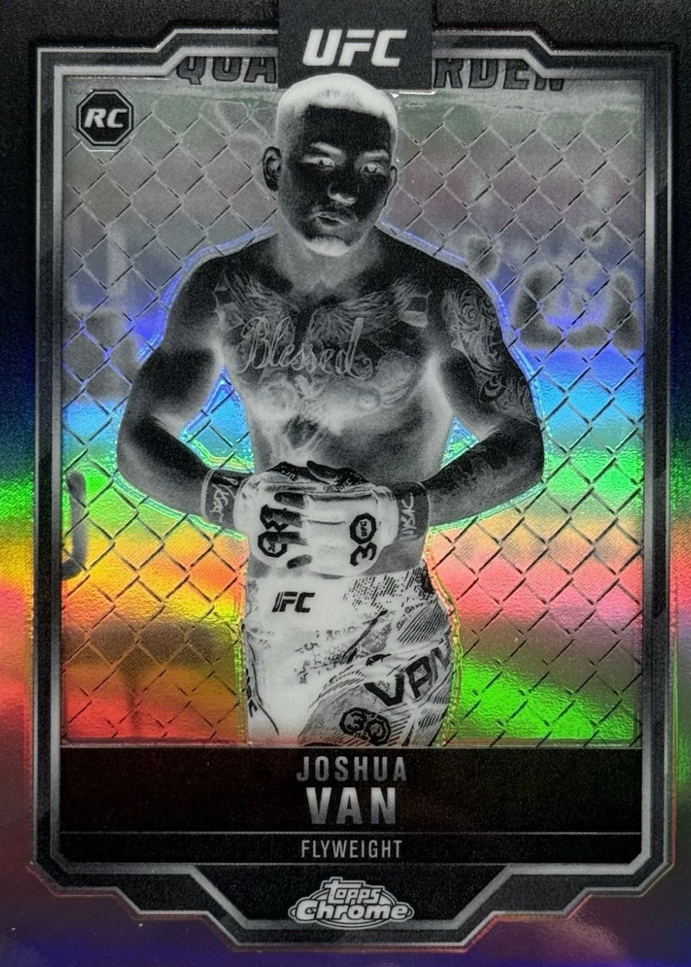 Joshua Van 2025 Topps Chrome UFC #136 Negative Refractor Price Guide ...