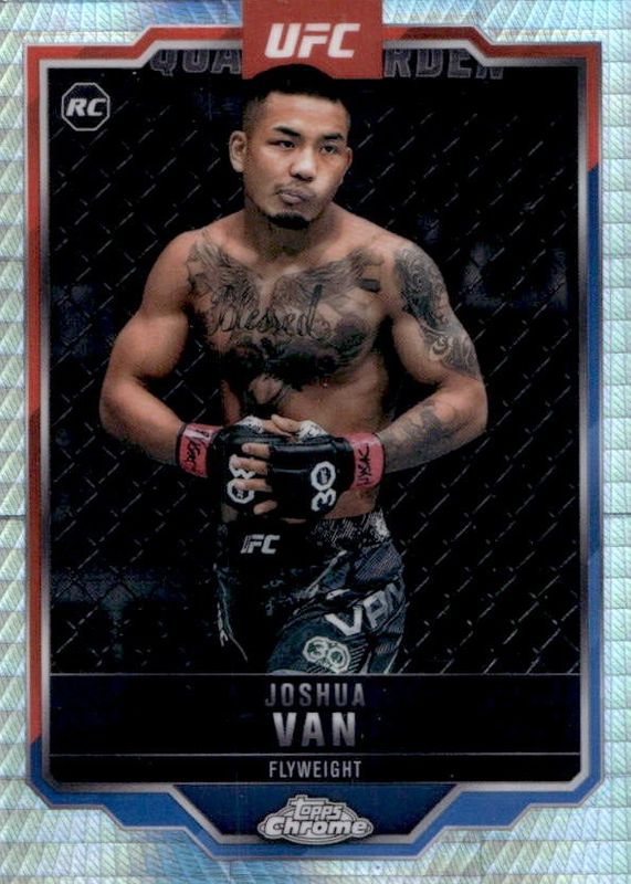 Joshua Van 2025 Topps Chrome UFC #136 Prism Refractor Rookie RAW