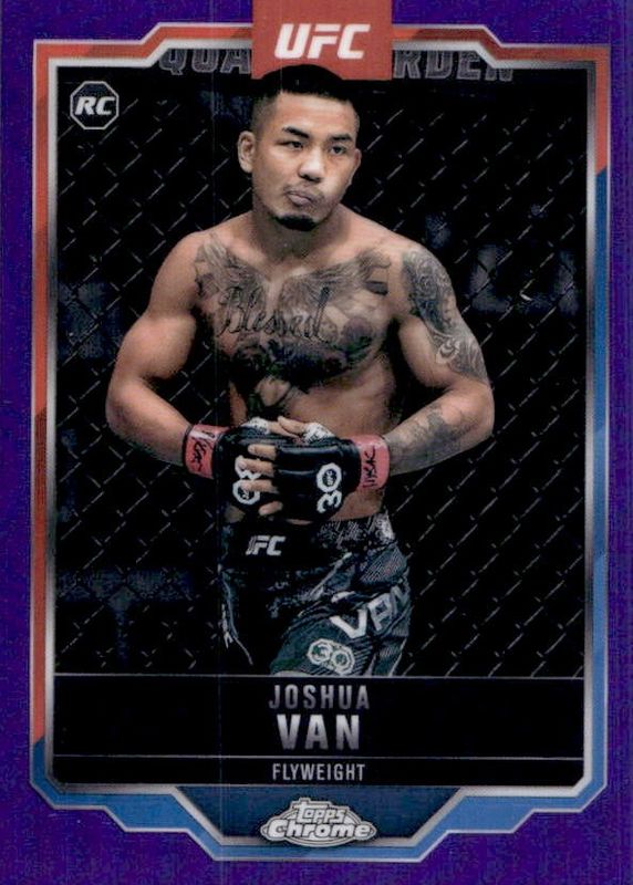 2025 Topps Chrome UFC #136 Purple Refractor