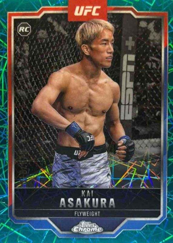 2025 Topps Chrome UFC #161 Teal Lazer Refractor /175