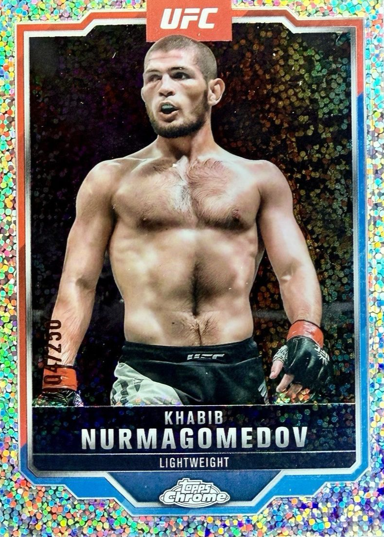 Khabib Nurmagomedov 2025 Topps Chrome UFC #36 Speckle Refractor