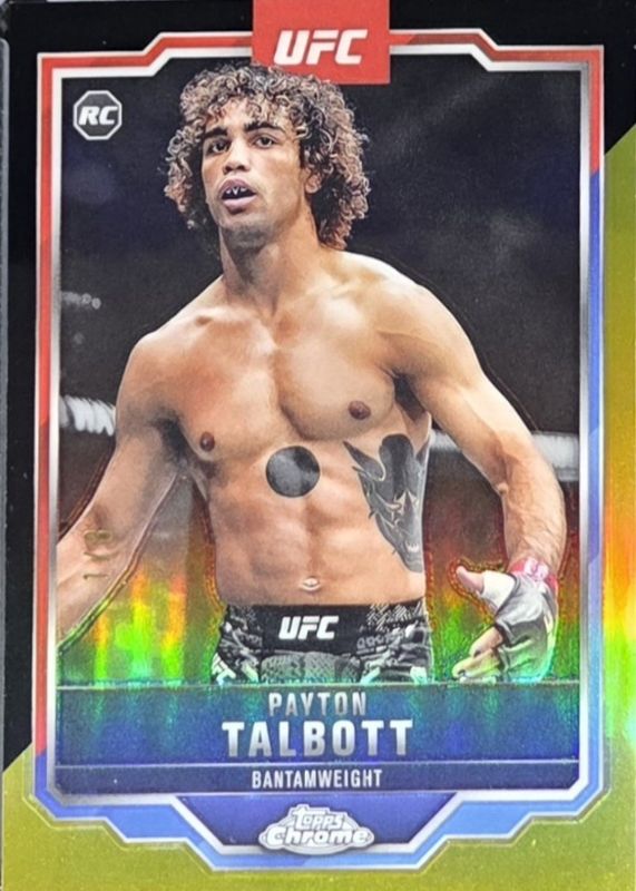 2025 Topps Chrome UFC #141 Black & Gold Refractor /8