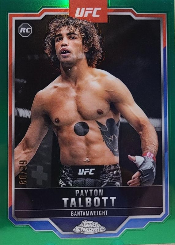 2025 Topps Chrome UFC #141 Green Refractor /99