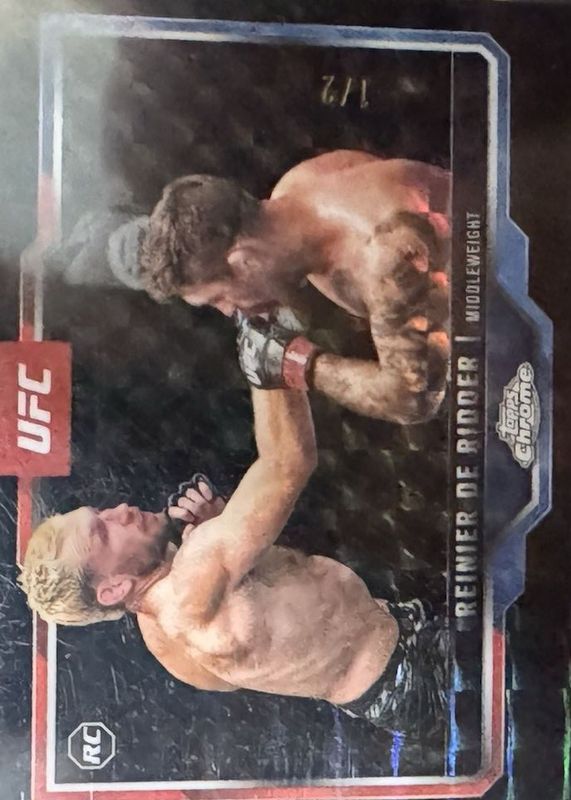 2025 Topps Chrome UFC #185 Black Geometric Refractor /2