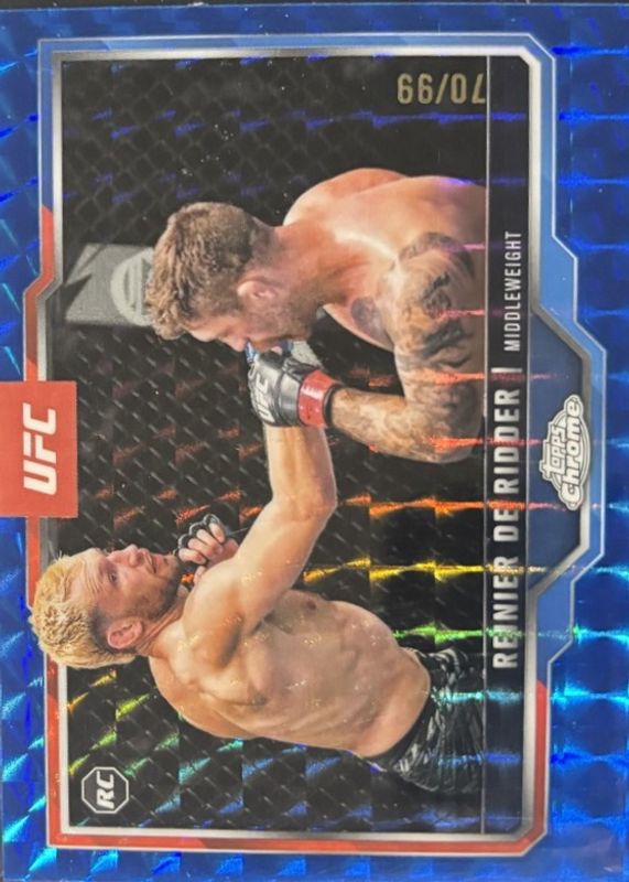 2025 Topps Chrome UFC #185 Blue Geometric Refractor /99