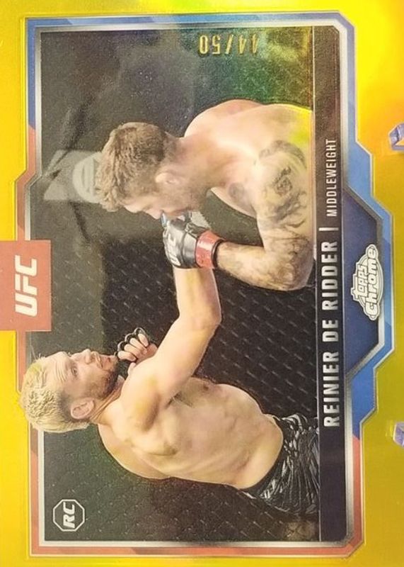 2025 Topps Chrome UFC #185 Gold Refractor /50