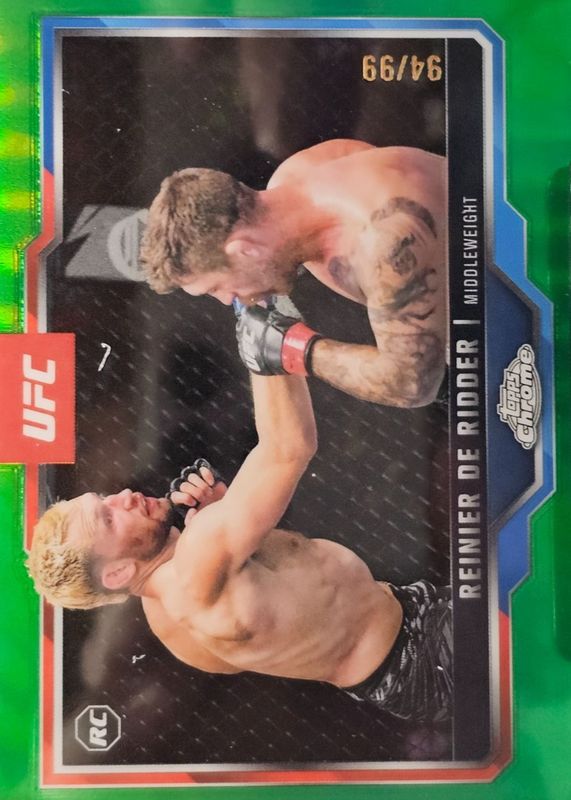 2025 Topps Chrome UFC #185 Green Refractor /99