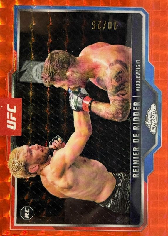 2025 Topps Chrome UFC #185 Orange Geometric Refractor /25