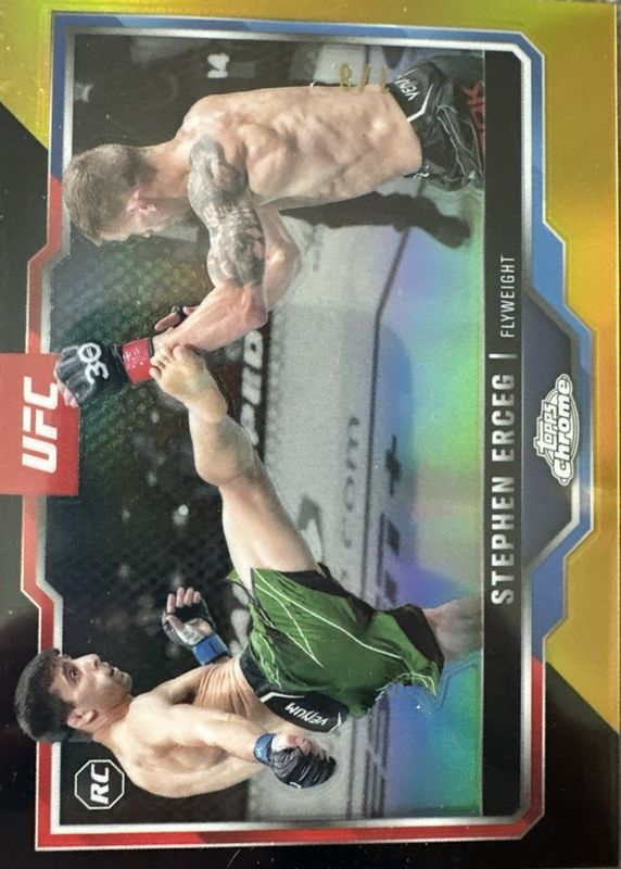 2025 Topps Chrome UFC #63 Black & Gold Refractor /8