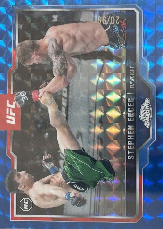 2025 Topps Chrome UFC #63 Blue Geometric Refractor /99