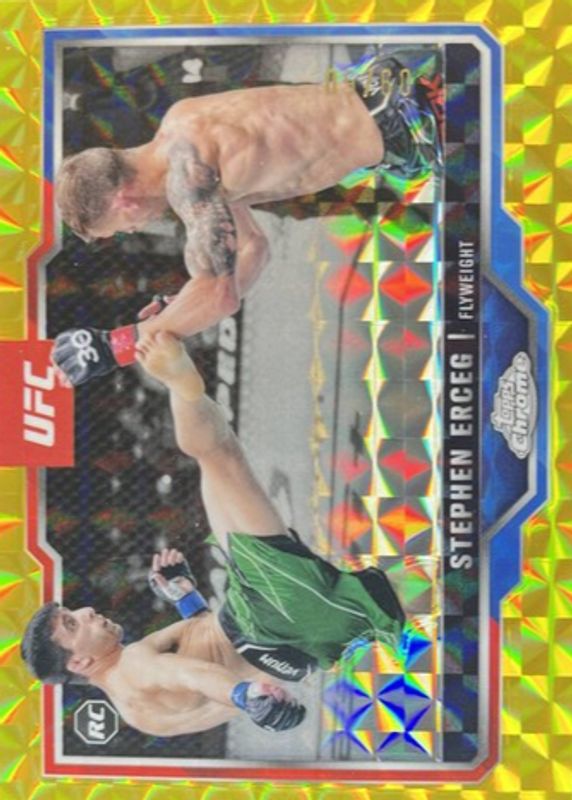 2025 Topps Chrome UFC #63 Gold Geometric Refractor /50